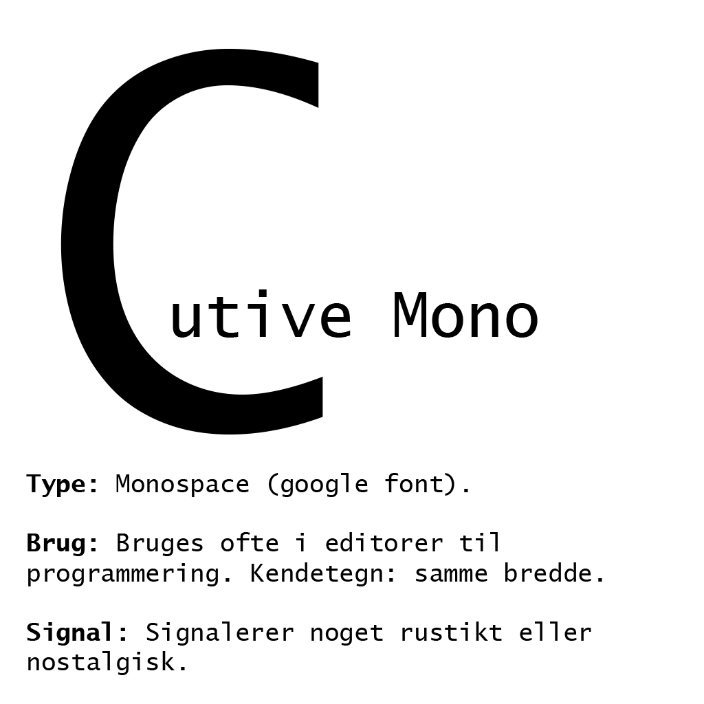 Typografi - Monospace